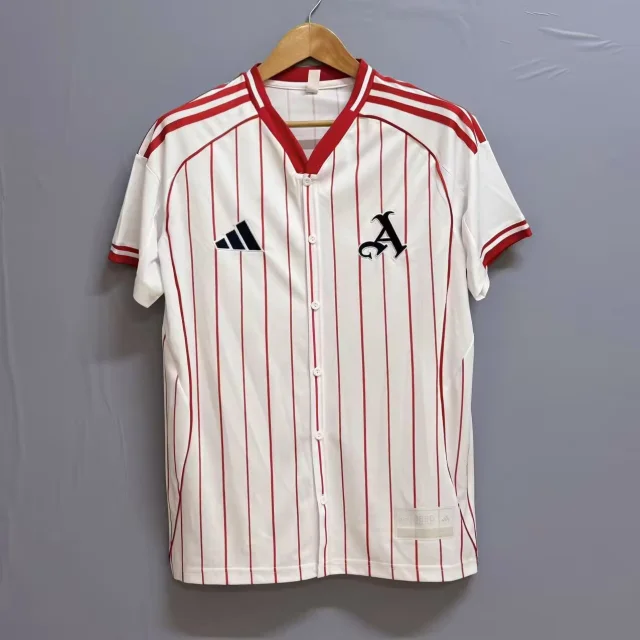 2025-26 Arsenal Baseball Jersey White - Fan Edition