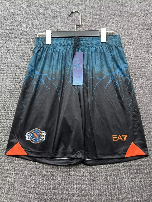 25-26 Napoli Halloween Blue and Black Shorts - Fan Version