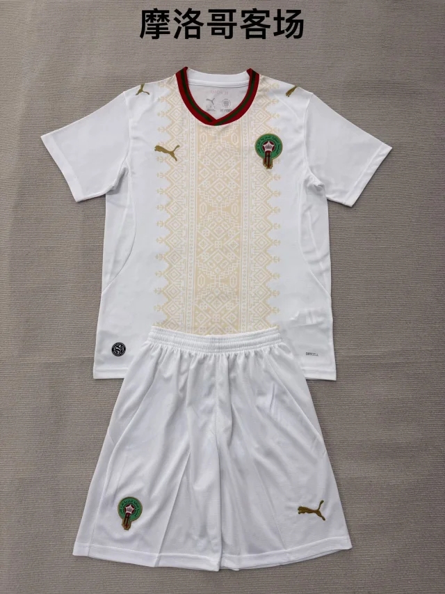 2026-27 Morocco Away Game Fan Edition Jersey & Shorts Set (Kids)