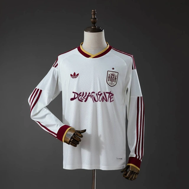 Dellafuente x Spain 2026 World Cup Special Edition Away Long-Sleeve Jersey (Custom)