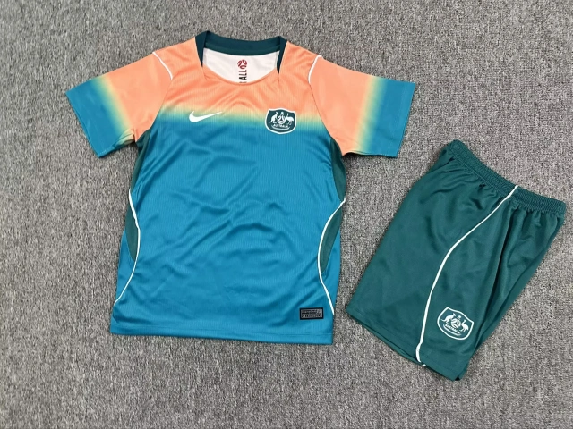 2026 Australia Away Fan Edition Jersey & Shorts Set (Kids)