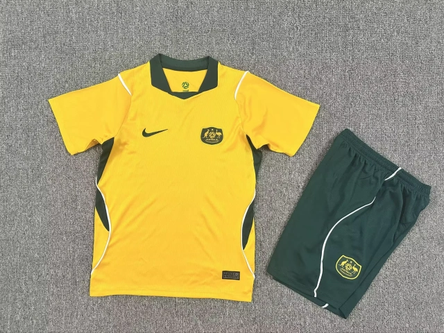 2026 Australia Home Fan Edition Jersey & Shorts Set (Kids)