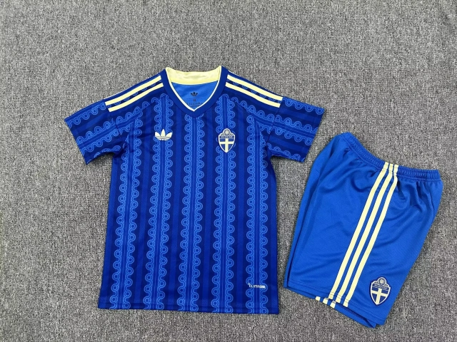 2026 Sweden Away Fan Edition Jersey & Shorts Set (Kids)