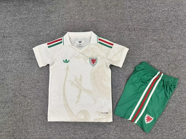 2026-2027 Wales World Cup Away Game Kit for Children