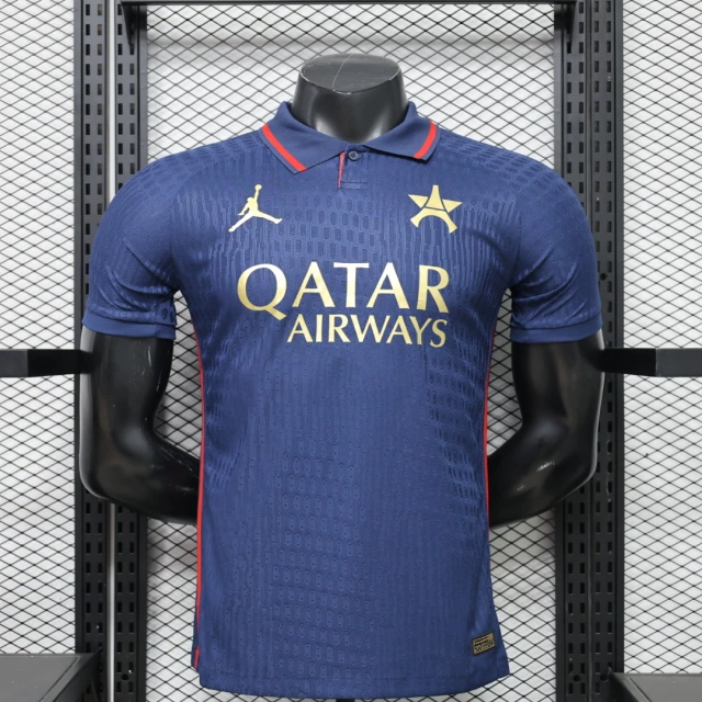 26/27 PSG Jordan Collaborative Version Navy Blue Player Version Soccer Jersey