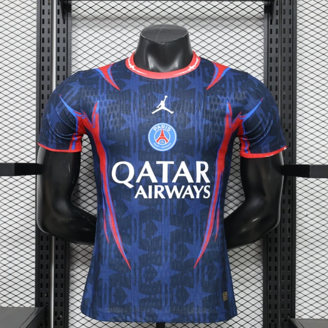 26/27 PSG Special Player Version Blue Red Soccer Jersey