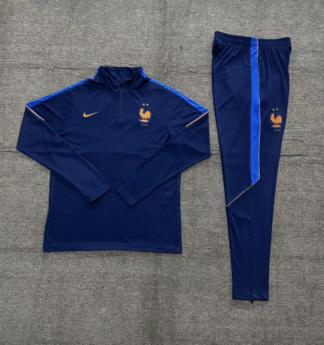 2026-27 France Kids' Half-Zip Training Top