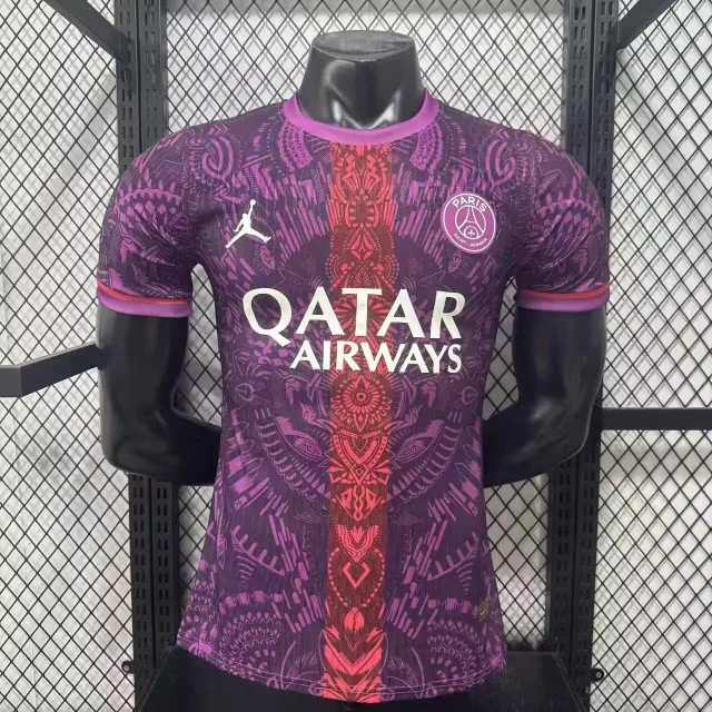 26/27 PSG Special Edition Purple with Pixel-Style Pattern Player Version Soccer Jersey