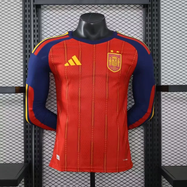 2026 Spanish Home Champions Two-Star Player Long-Sleeve Jersey