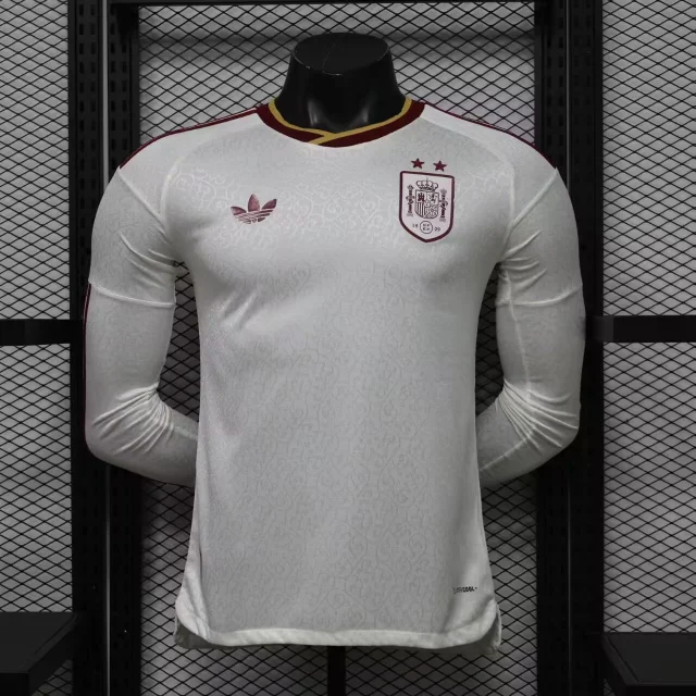 2026 Spanish Away Champions Two-Star Player Long-Sleeve Jersey