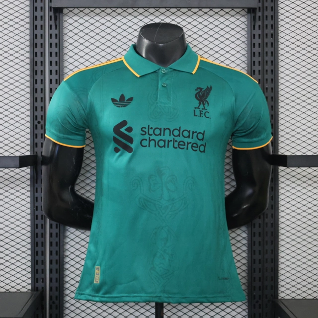 26/27 Liverpool Green Black Retro Player Version Soccer Jersey