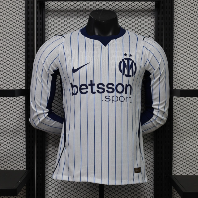26/27 Inter Milan Away Long Sleeve Player Version Soccer Jersey