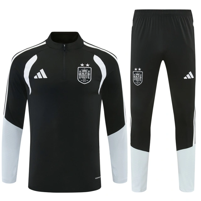2026 Spanish Two-Star Version Half-Zip Children's Training Suit