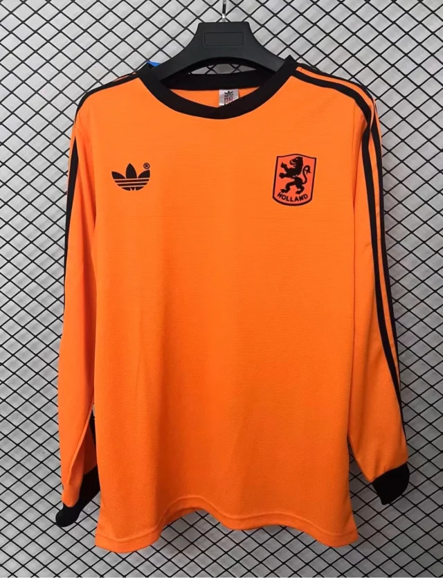 1980 Netherlands home fan edition retro long-sleeved jersey