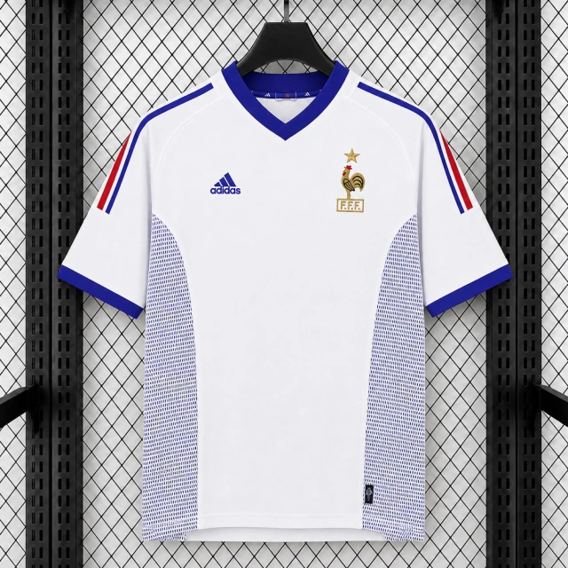 2002 France Away Retro Soccer Jersey