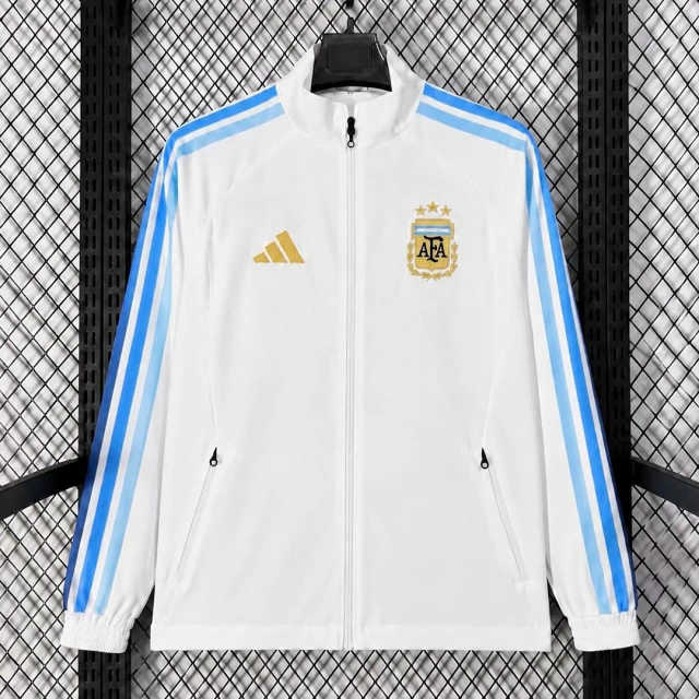 2026 Argentina White Blue Anthem Windbreaker