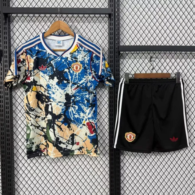 26/27 Manchester United Stone Roses Originals Icons Kids Soccer Jersey