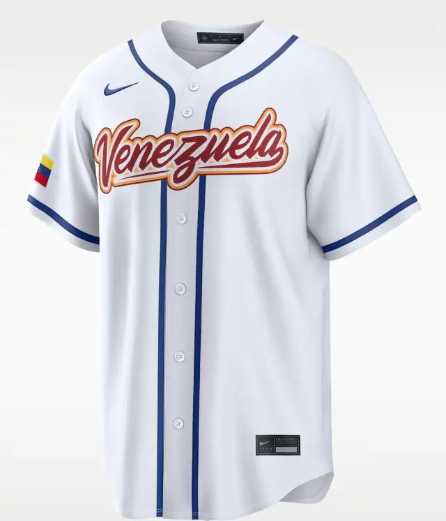 Venezuela white baseball jersey