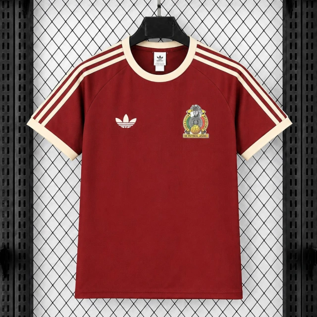 2026 Mexico 3-Stripes Adicolor Red T-Shirt