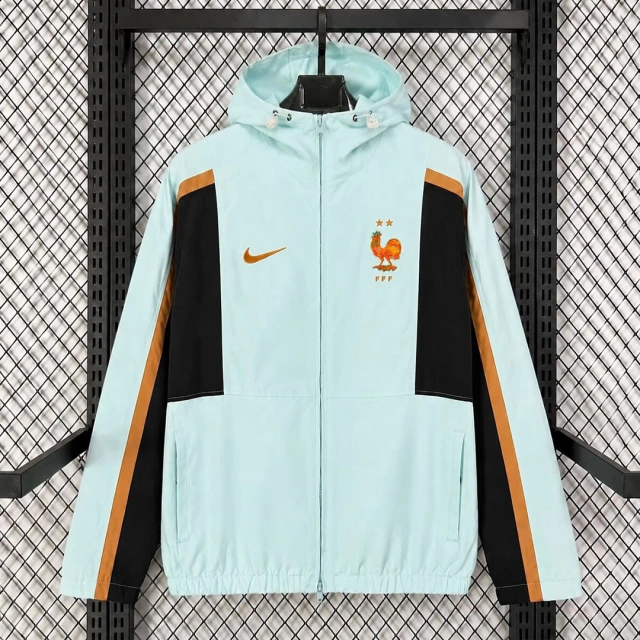 2026 France Energy Light Blue Woven Windbreaker