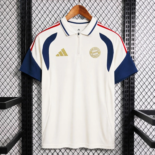 26/27 Bayern Munich Unisex Teamline Beige Polo Shirt