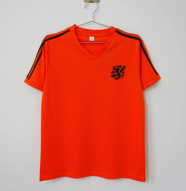 1974 Netherlands Home Retro Soccer Jersey