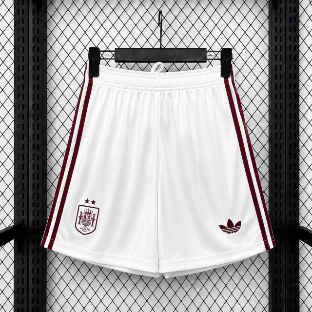 2026 Spain Away 2 Stars White Soccer Shorts