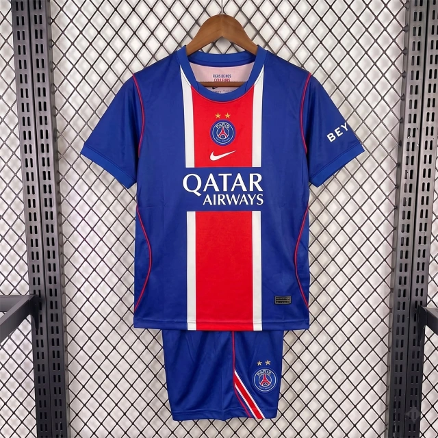 26/27 PSG Home 2 Stars Kids Soccer Jersey