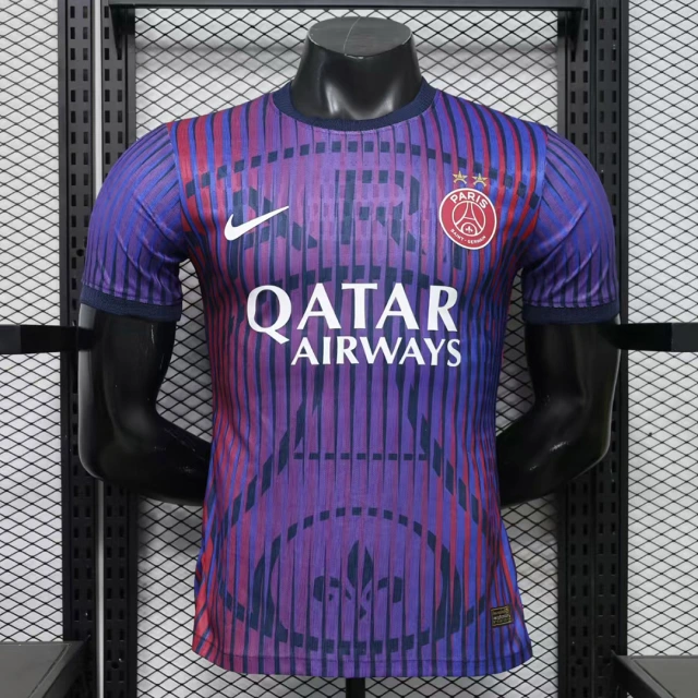 26/27 Paris Saint-Germain Pre-Match Away Player Version Purple Soccer Jersey