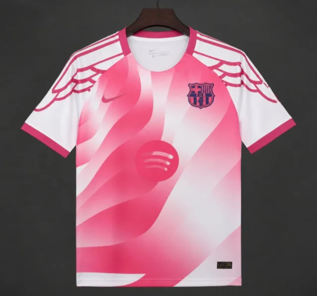 25/26 Barcelona Pink WINGS Special Version Soccer Jersey