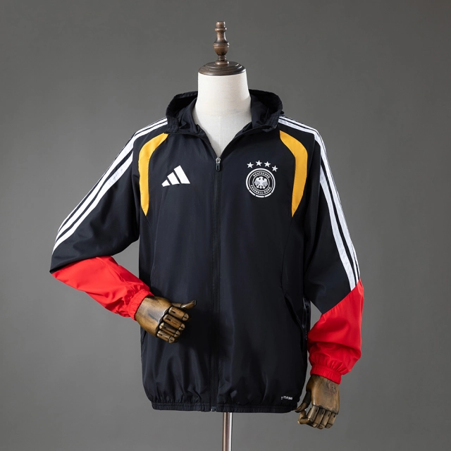 Germany 2026 All Weather Jacket Windbreaker - Black