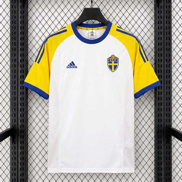 2002 Sweden Away Retro Soccer Jersey