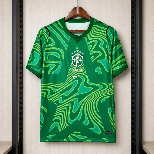 2026 Brazil Goalkeeper Green Soccer Jersey