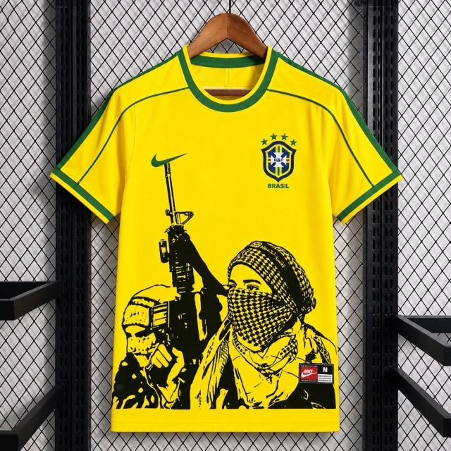 2026 Brazil Special Edition Black Armed Soccer Jersey