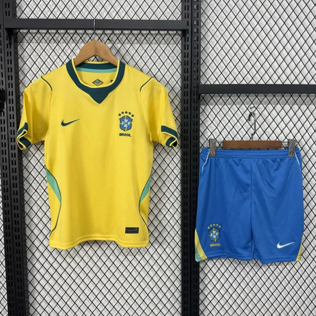 2026 Brazil Home Player-Version Kids' Jersey