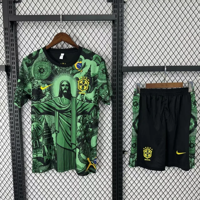 2025 Brazil Green Training Kit – Adult Jersey Set