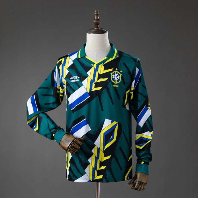 1994 Brazil Goalkeeper Long-Sleeve Retro Jersey