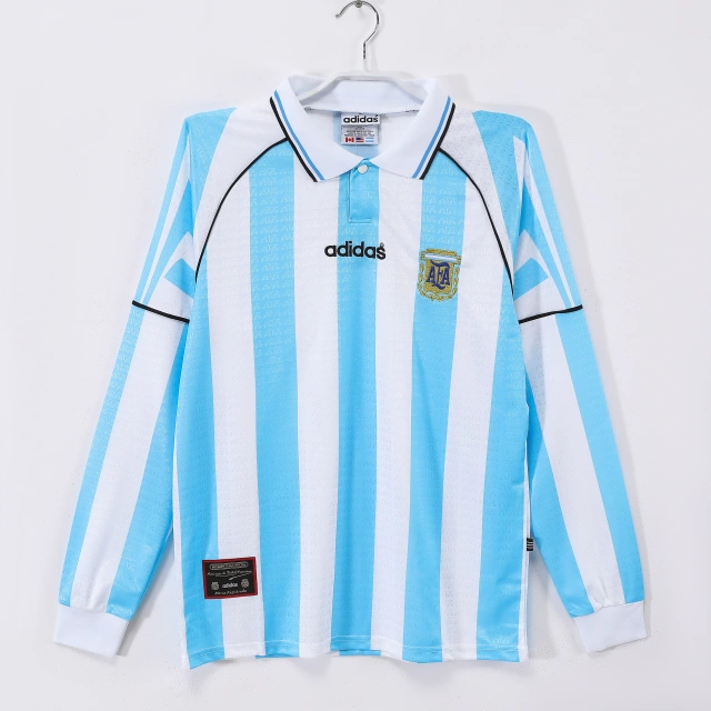 96/97 Argentina Home Retro Long-Sleeve Jersey