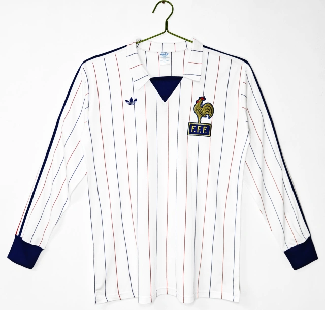 1980-82 French national team away long-sleeved retro jersey