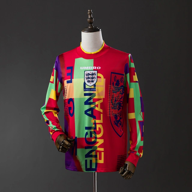 England 1996 Goalkeeper Long Sleeve Retro Jersey
