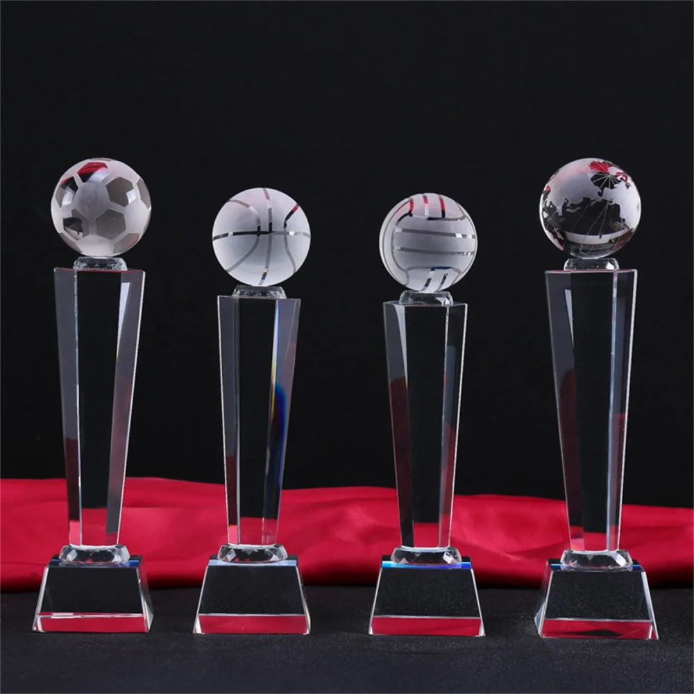 3D Basketball Crystal Trophy