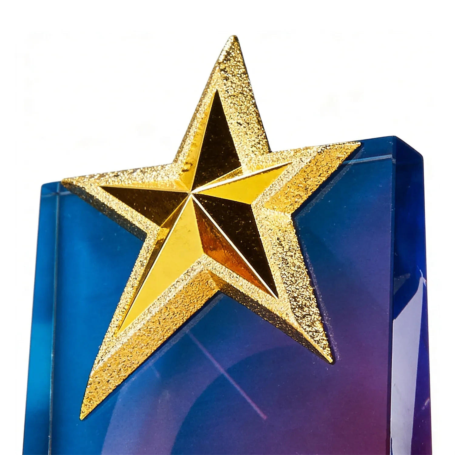 Bespoke Rising Star Award with Blue Purple Gradient Small Order Platform