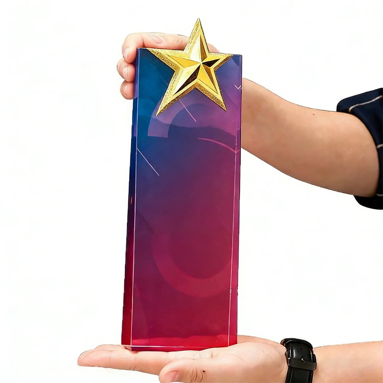 Personalized Employee Excellence Awards in Gradient Crystal SmallOrders