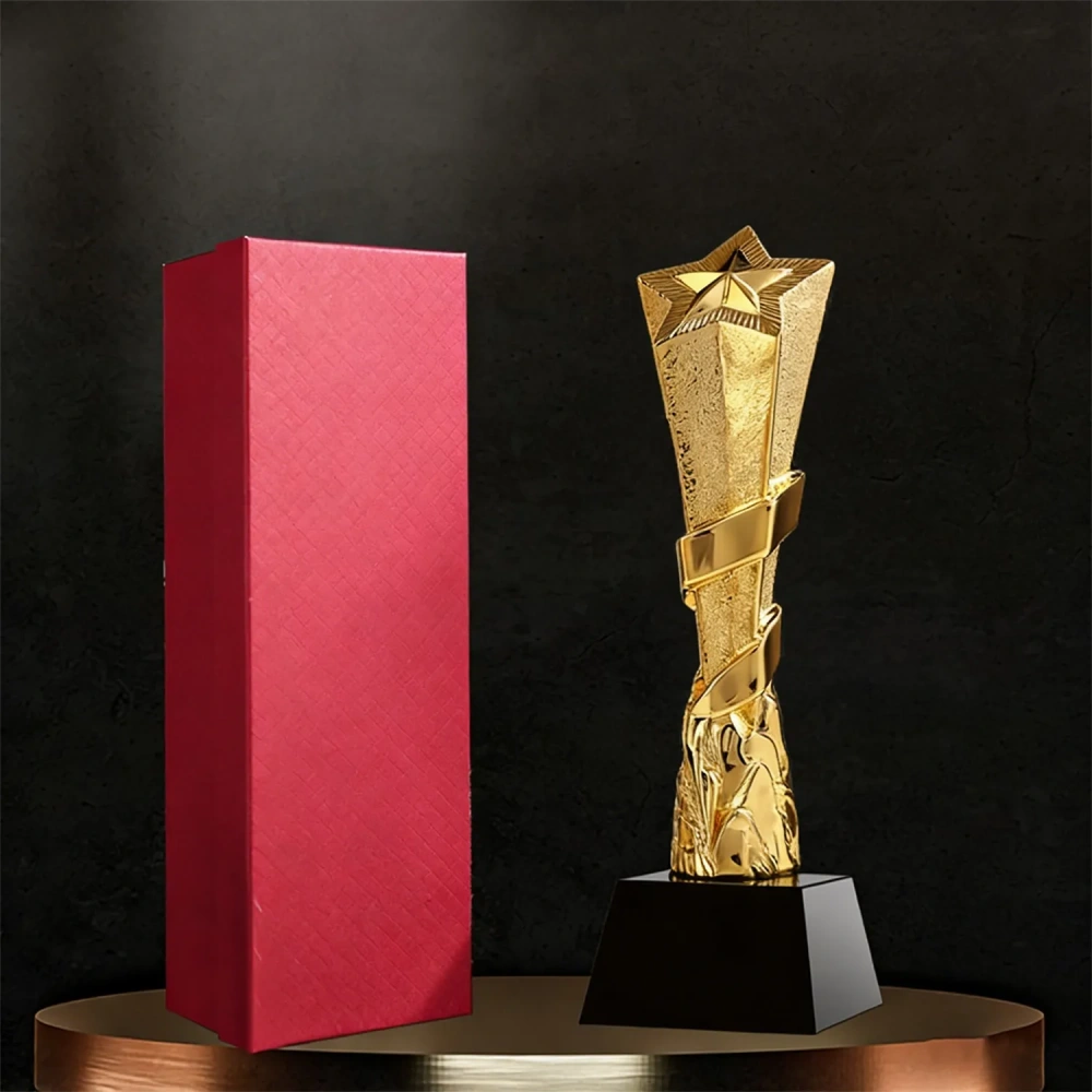 Gold-Plated Starburst Resin Trophy