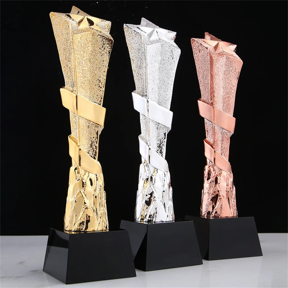 Gold-Plated Starburst Resin Trophy