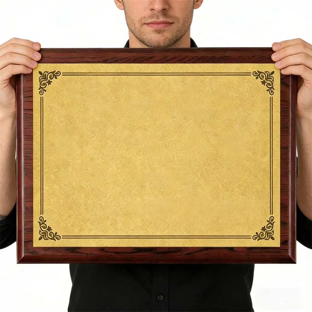 Wooden Framed Gold Honor Plaque