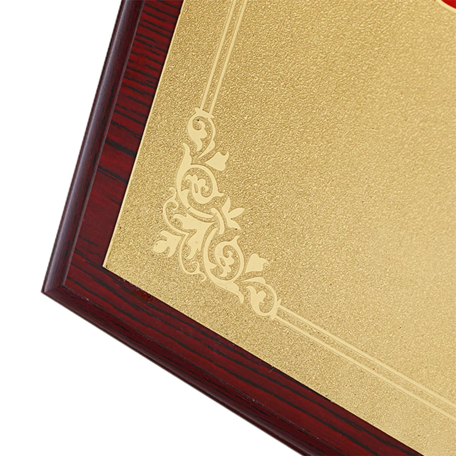 Bulk Promotional Gold and Wood Recognition Plaques Small Orders Platform