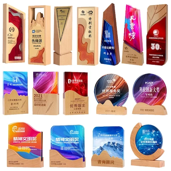 Wholesale personalized crystal trophies and plaques with logo engraving SmallOrder platform