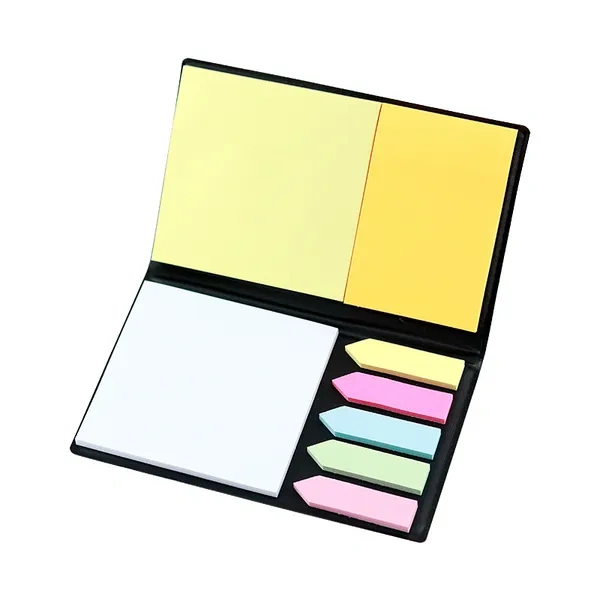 Black Foldable Sticky Note Organizer Set for Wholesale Memo Pad Branding