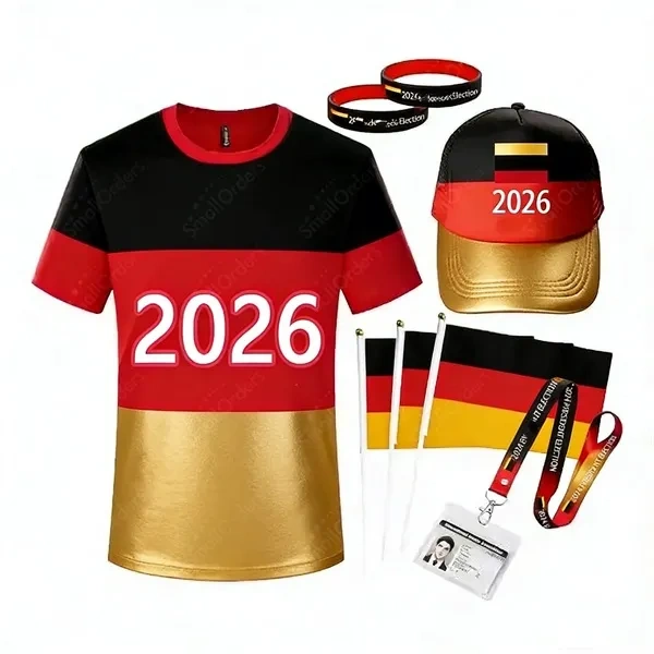 Germany National Fan Merchandise Set for Custom Logo Game Day Sports Gear